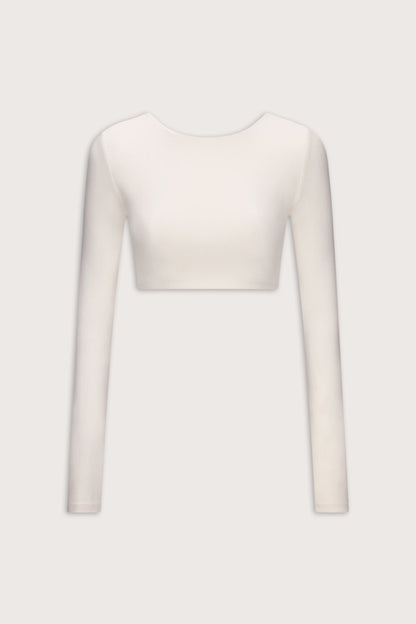 Multiway Long Sleeve Tie Top - Ivory