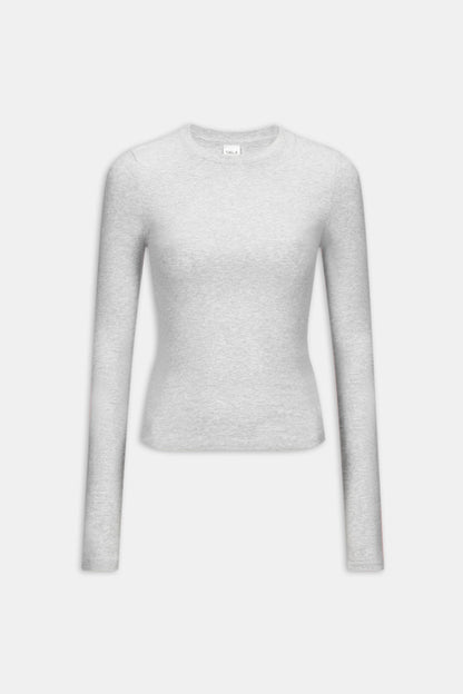 365 Core Cotton Long Sleeve T-Shirt - Grey Marl