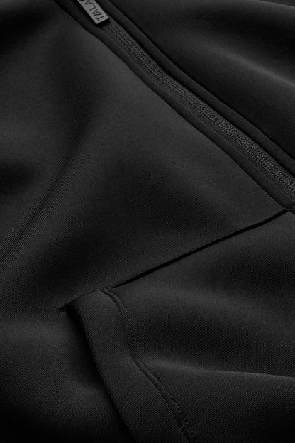 Spacer Zip Through Hoodie - Black