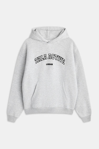 TALA Active Applique Hoodie - Grey Marl