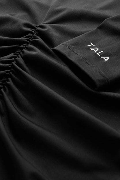 UltraLite Ruched Long Sleeve Top - Black