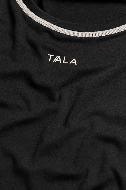 UltraLite Contrast Stitch Active T-Shirt - Black