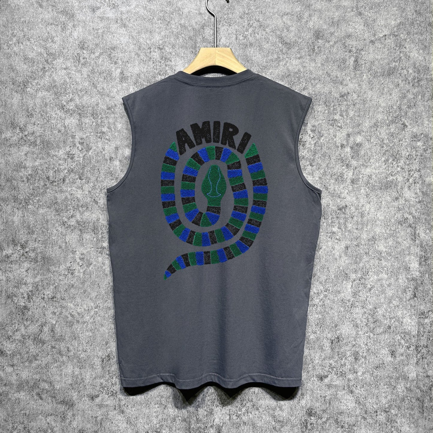 Amiri tank top patchwork colorful snake printing