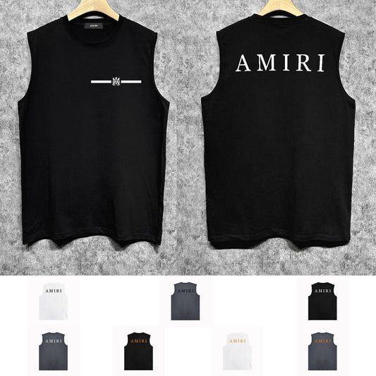 Amiri tank top spider letter printing