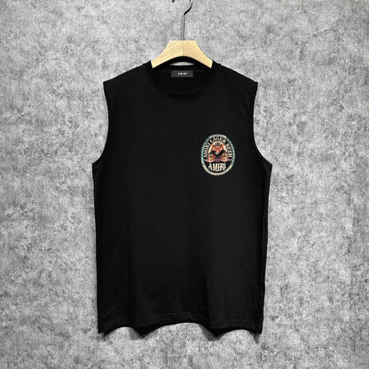 Amiri tank top oil painting flying eagle printing