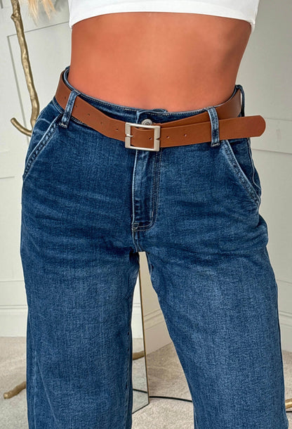 Beatrice Mid Wash Stretch Denim Barrel Jeans
