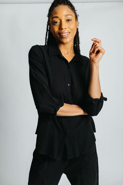 crete l/s button down