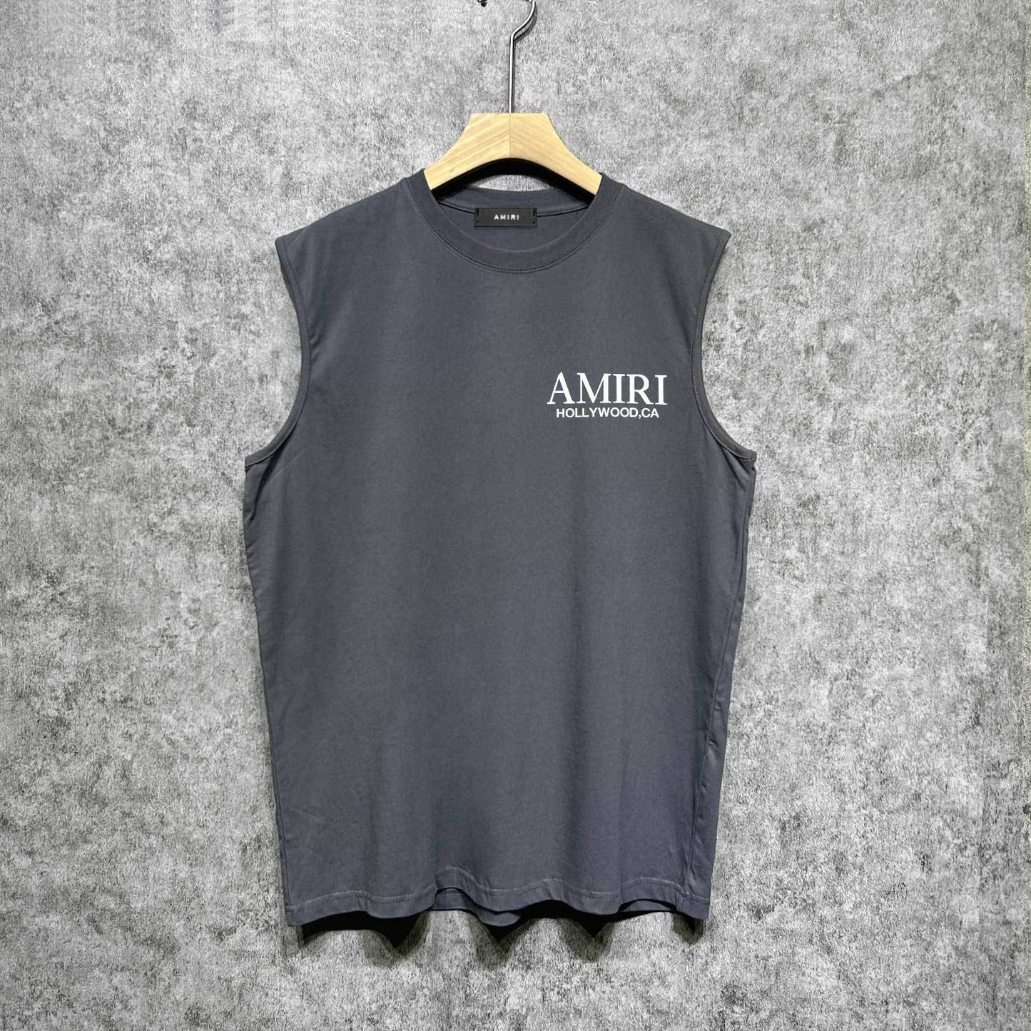 Amiri tank top new bone sleeve print