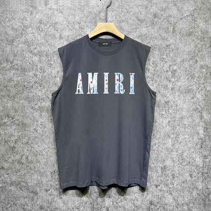 Amiri tank top colorful waist flower printing