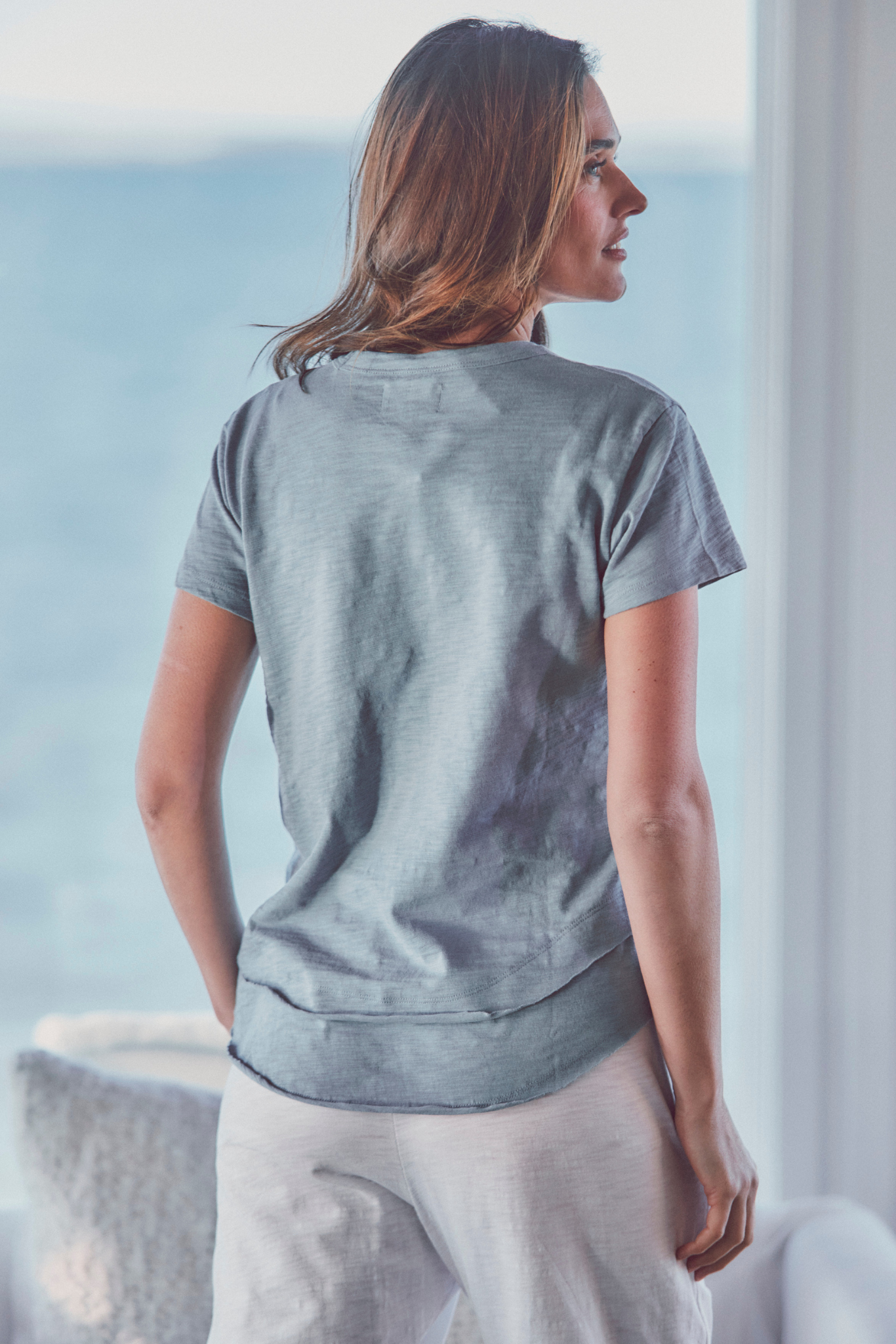 Sale Daisy Ruffle Bottom Tee