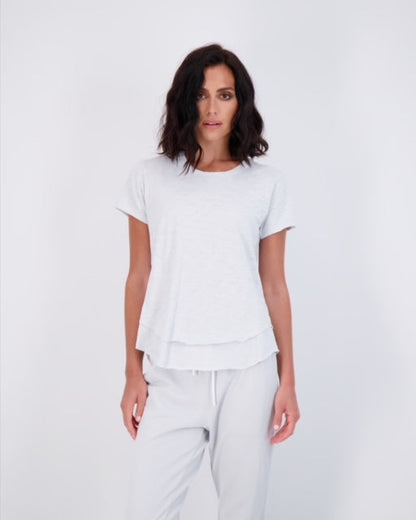 Sale Daisy Ruffle Bottom Tee
