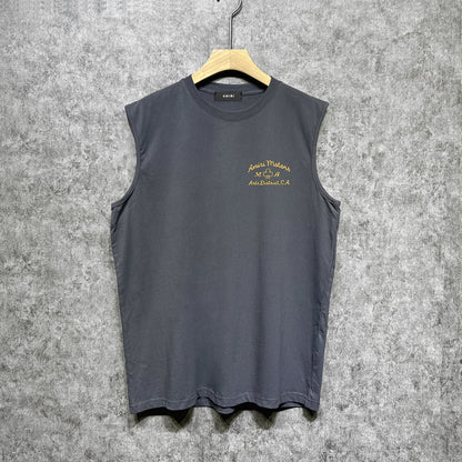 Amiri tank top lion medal printing