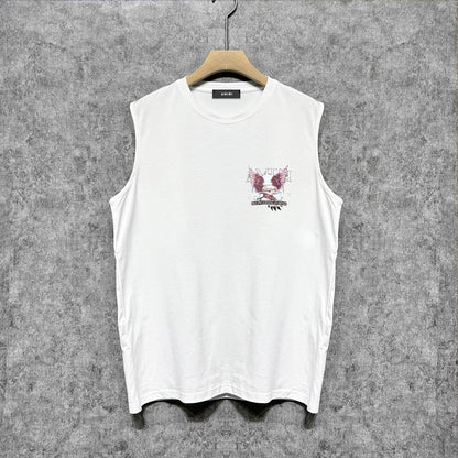 Amiri tank top flying eagle medal printing