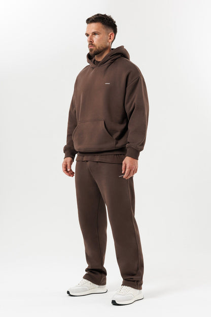 PRINT HOODIE - BROWN