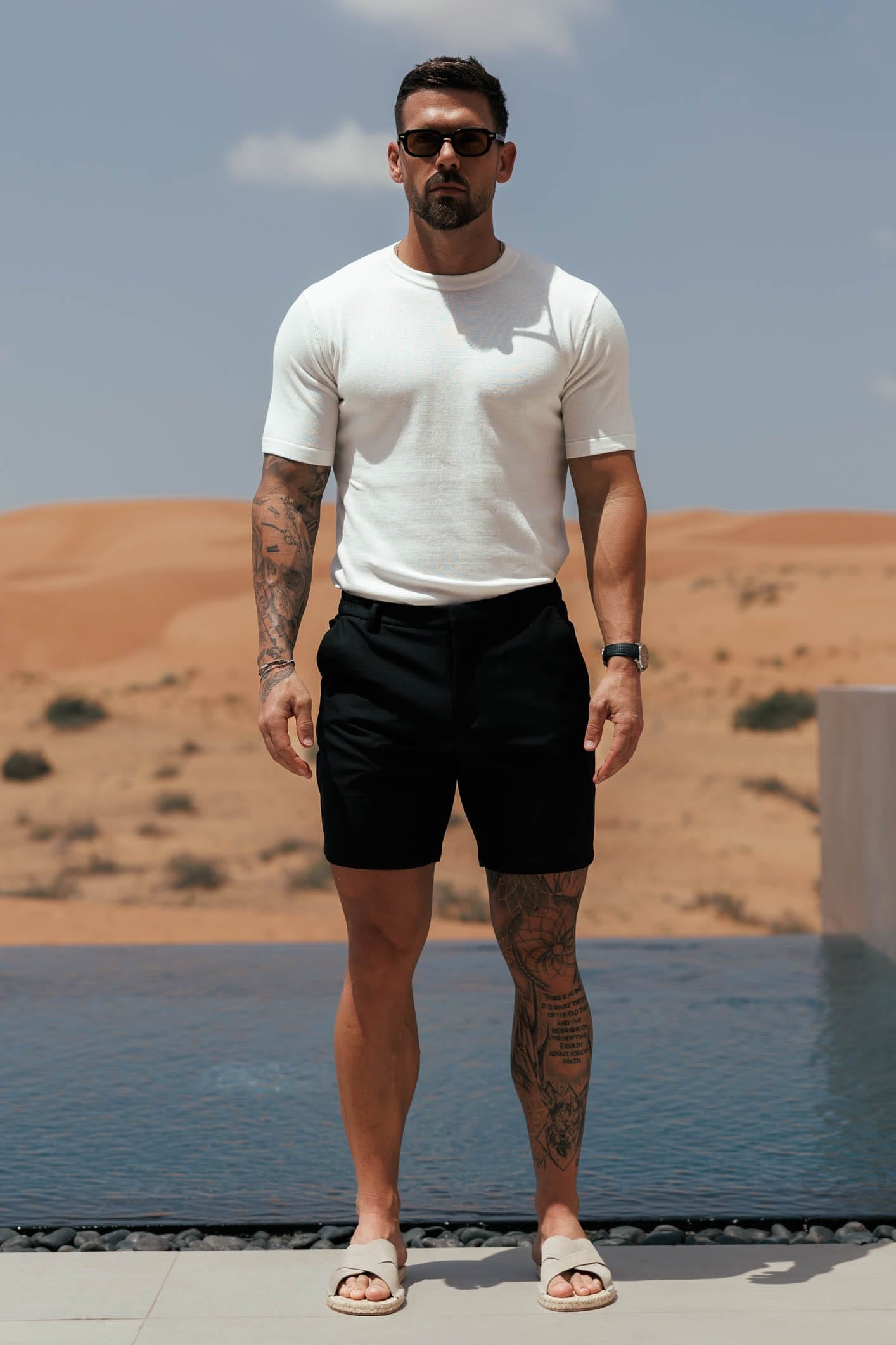 KNIT T-SHIRT - OFF WHITE