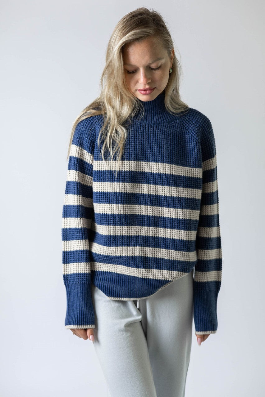 Striped Standneck Sweater