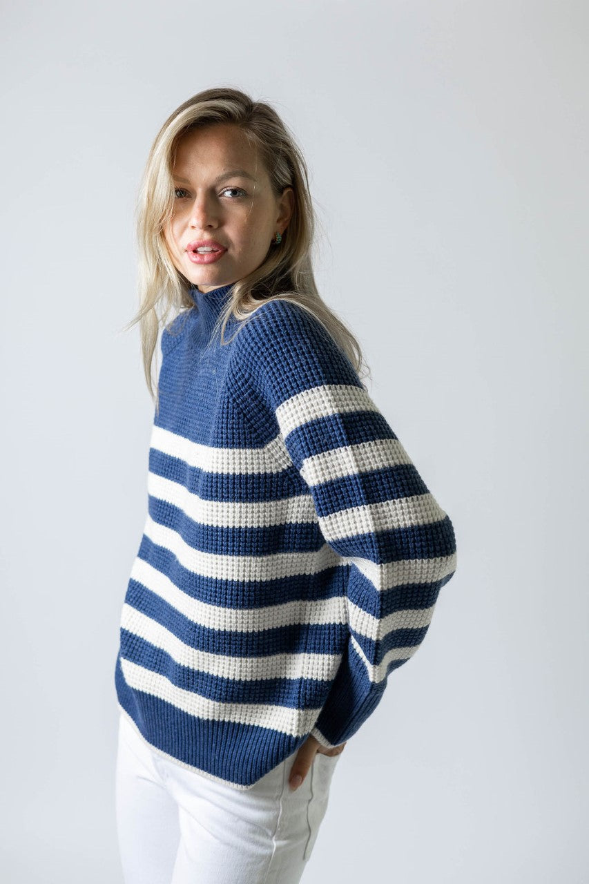 Striped Standneck Sweater