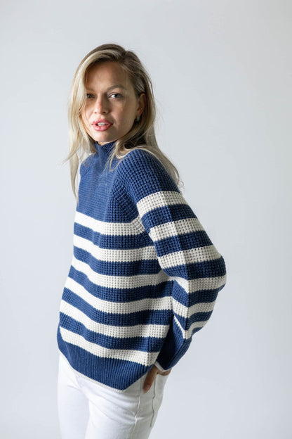 Striped Standneck Sweater